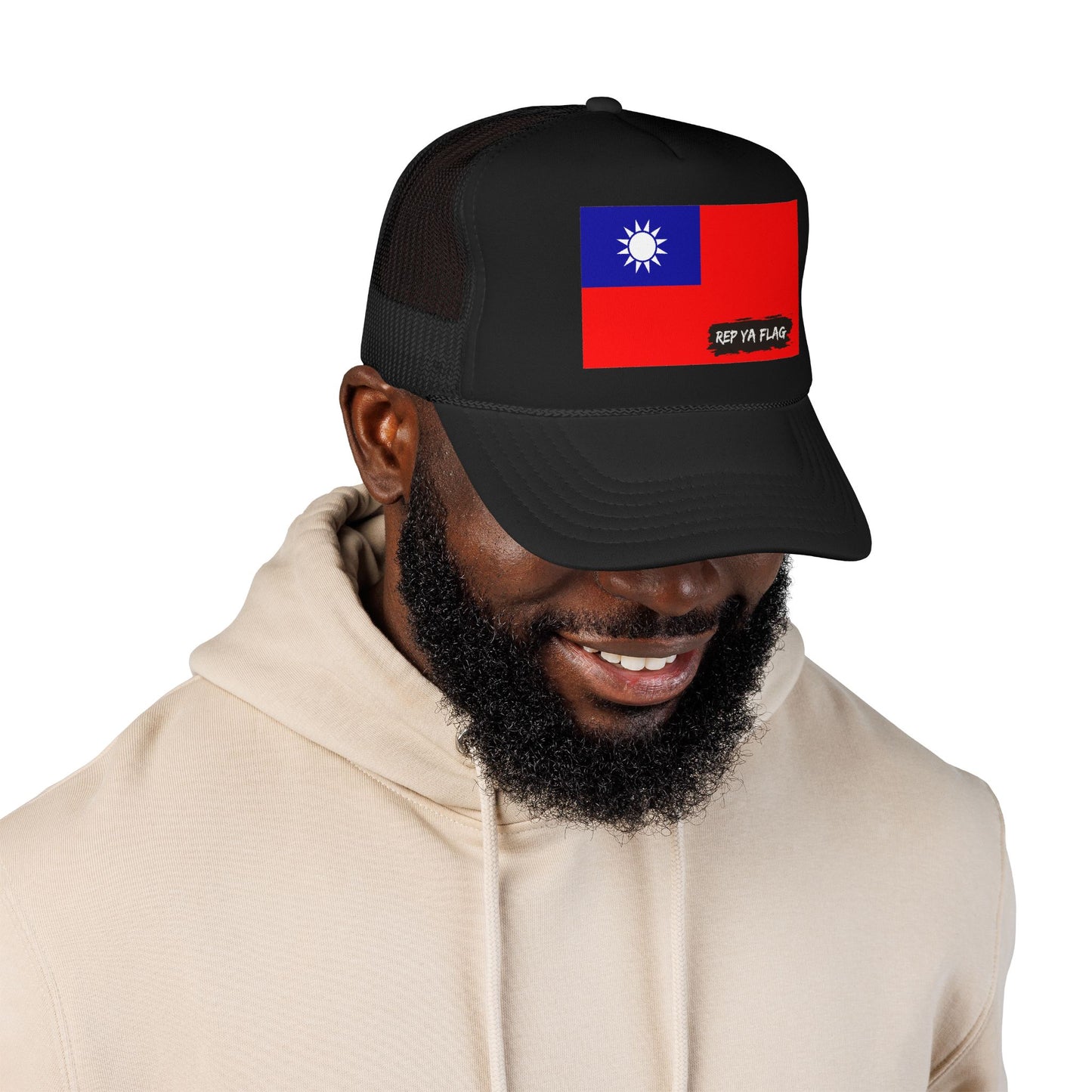 Taiwan Flag Foam Trucker Hat | Rep Ya Flag design