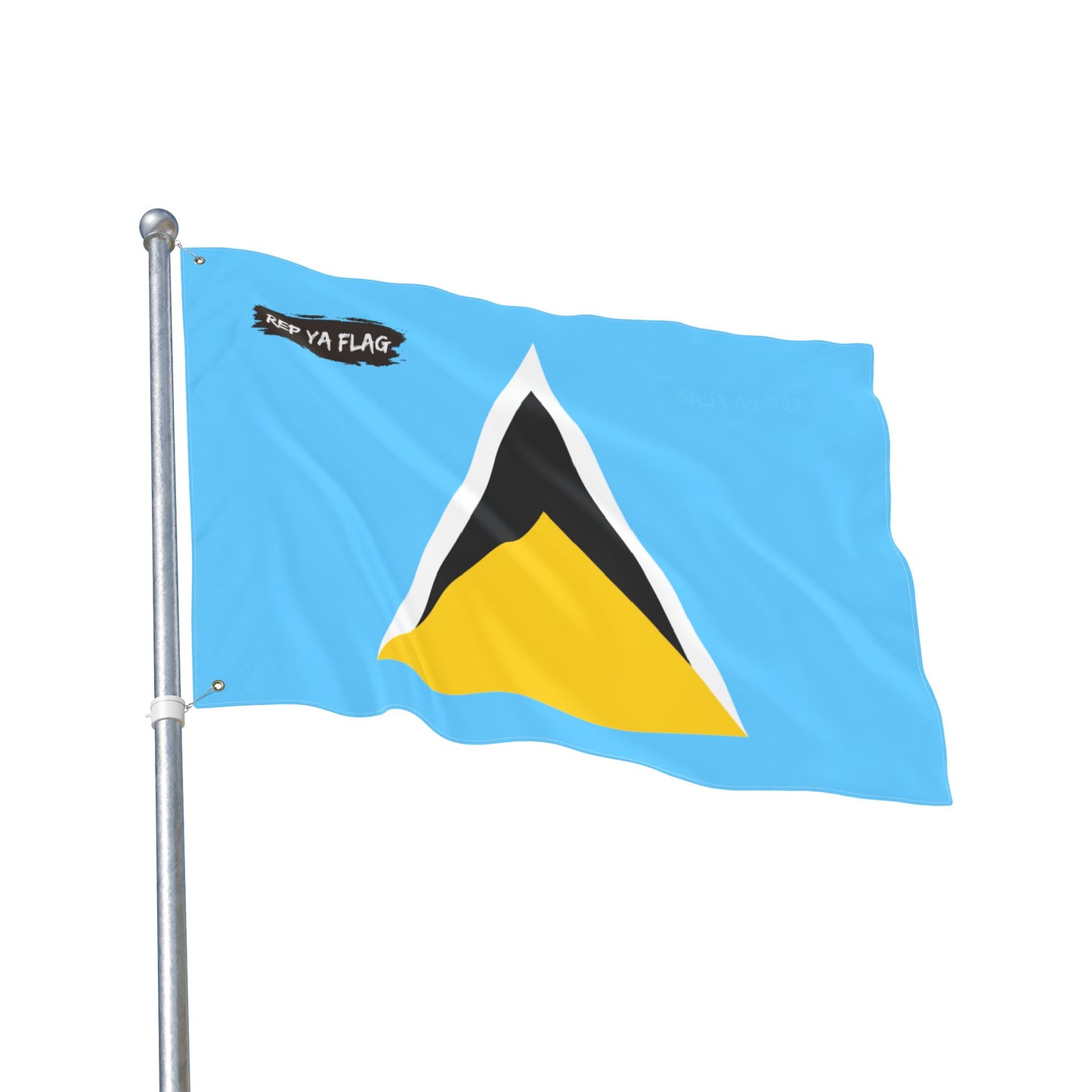 Saint Lucia Flag Garden Banner | Double Sided Outdoor Flag | Rep Ya Flag