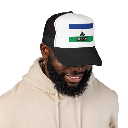 Lesotho Flag Foam Trucker Hat | Basotho Pride Snapback Cap | Rep Ya Flag