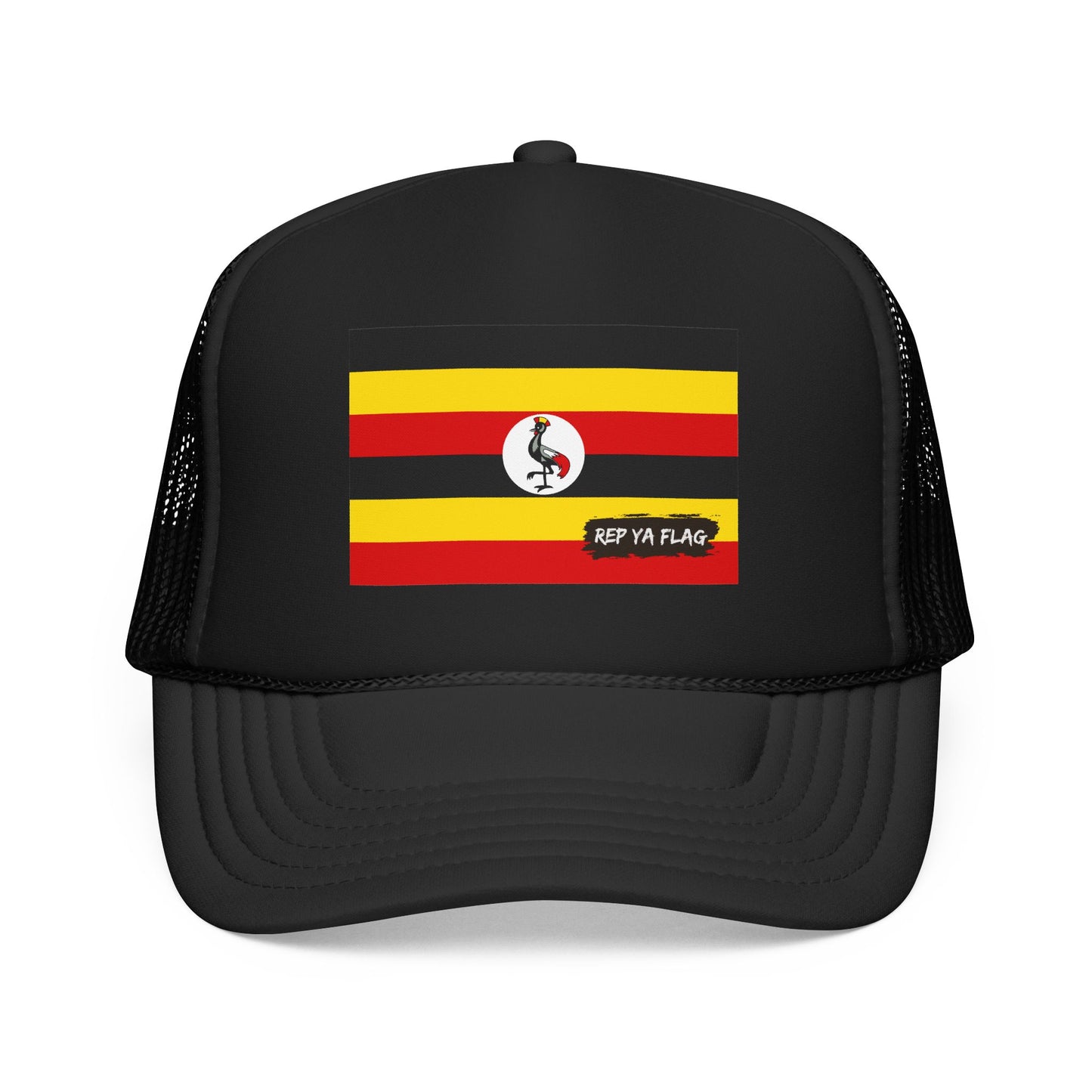 Uganda Flag Foam Trucker Hat | Rep Ya Flag design