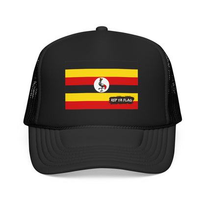 Uganda Flag Foam Trucker Hat | Rep Ya Flag design