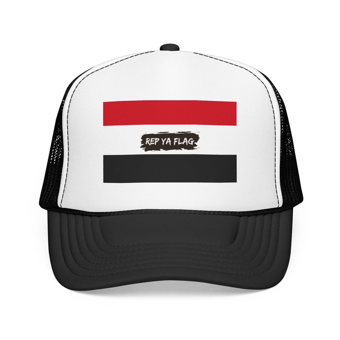 Yemen Flag Foam Trucker Hat | Rep Ya Flag design