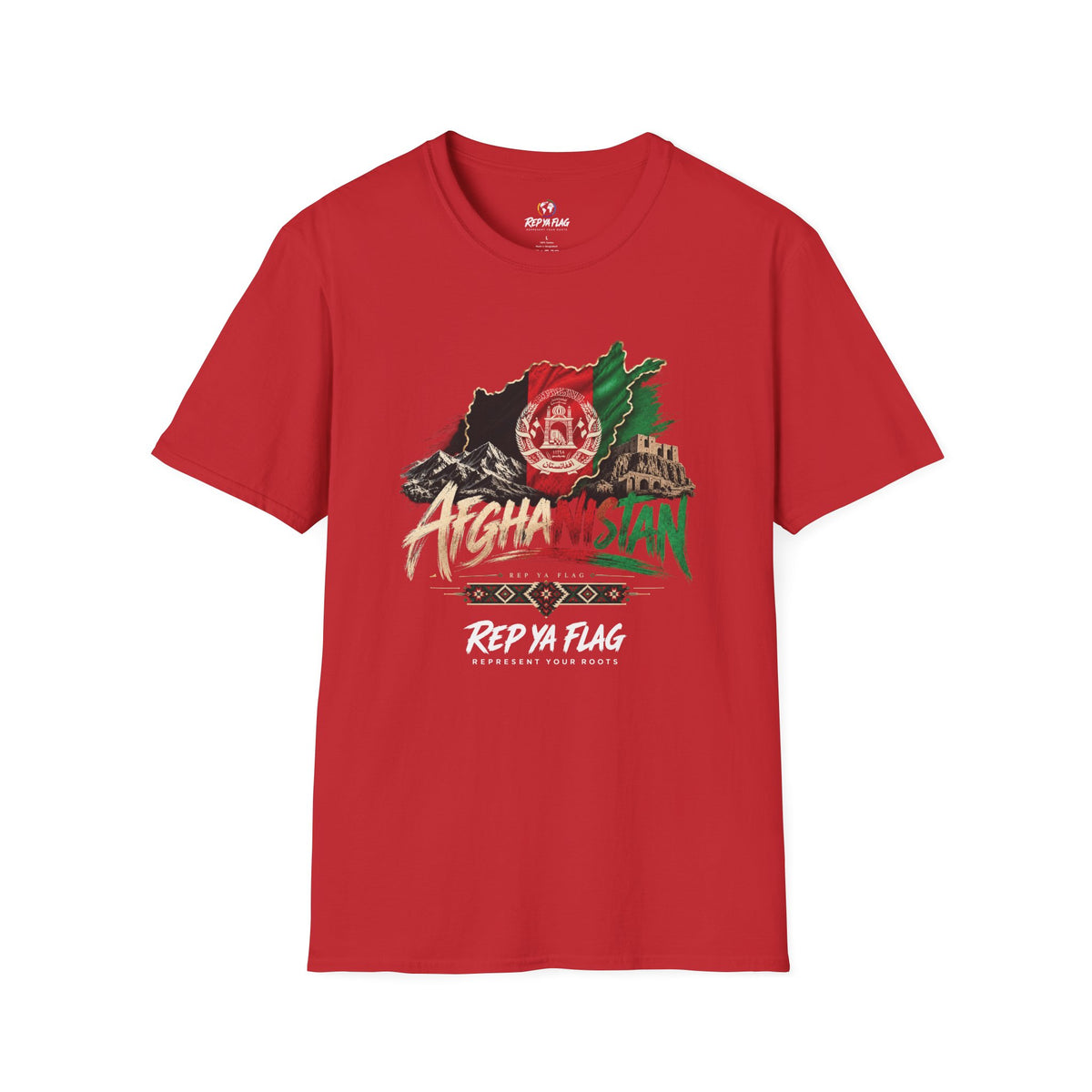 Afghanistan Map Flag T-Shirt — Vintage Afghan Emblem Tee