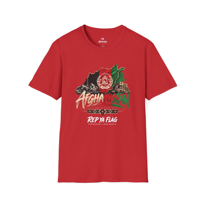 Afghanistan Map Flag T-Shirt — Vintage Afghan Emblem Tee