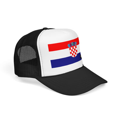 Croatia Flag Foam Trucker Hat | Croatian Pride Snapback Cap | Rep Ya Flag
