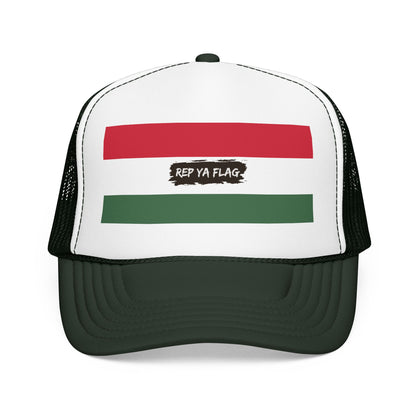 Hungary Flag Foam Trucker Hat | Hungarian Pride Snapback Cap | Rep Ya Flag