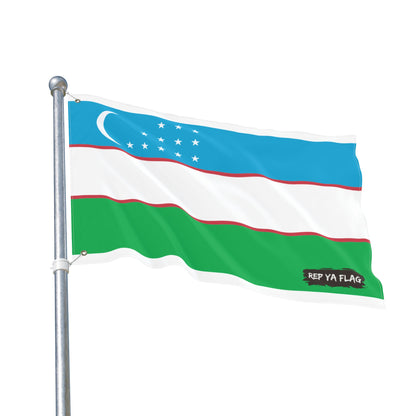 Uzbekistan Flag Double Sided Flag, Outdoor Garden Banner | Country Flag