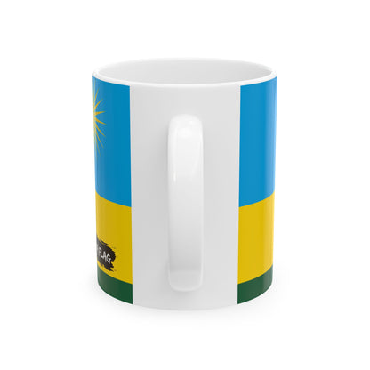 Rwanda Flag Coffee Tea Mug 11oz 15oz | Rep Ya Flag Ceramic Mug