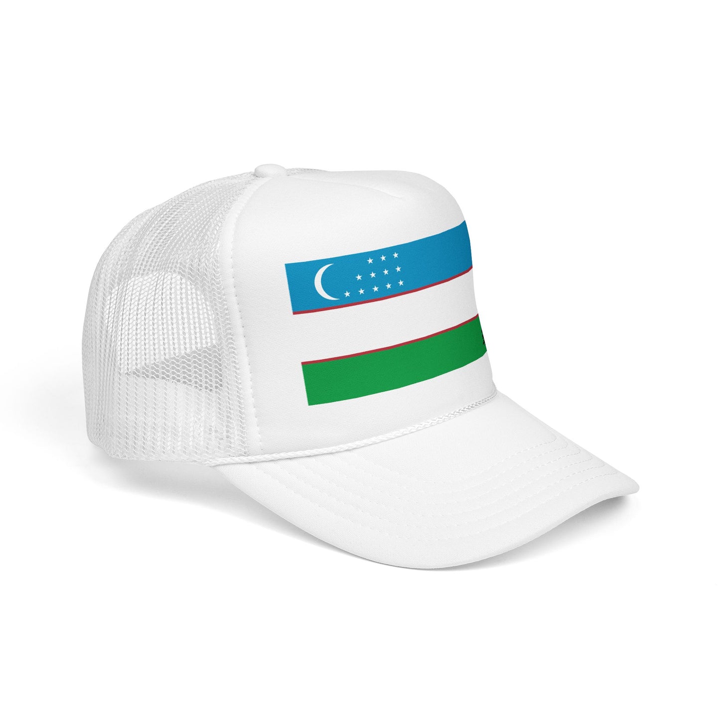 Uzbekistan Flag Foam Trucker Hat | Rep Ya Flag design