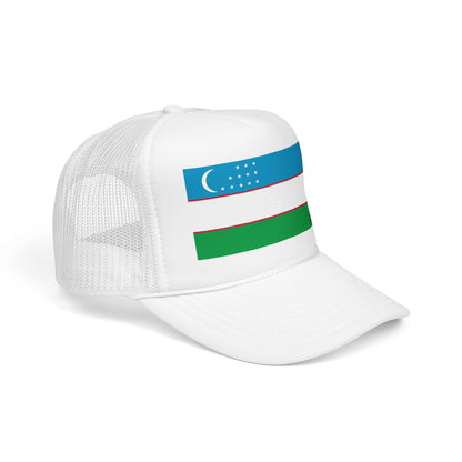 Uzbekistan Flag Foam Trucker Hat | Rep Ya Flag design