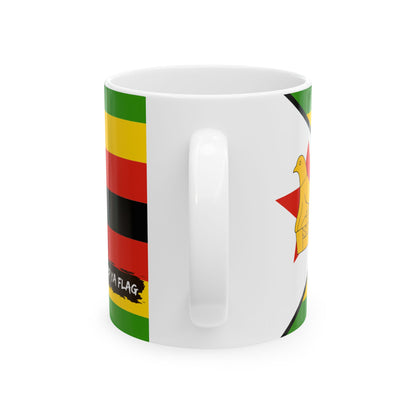Zimbabwe Flag Mug Ceramic Coffee Cup | 11oz 15oz | Rep Ya Flag