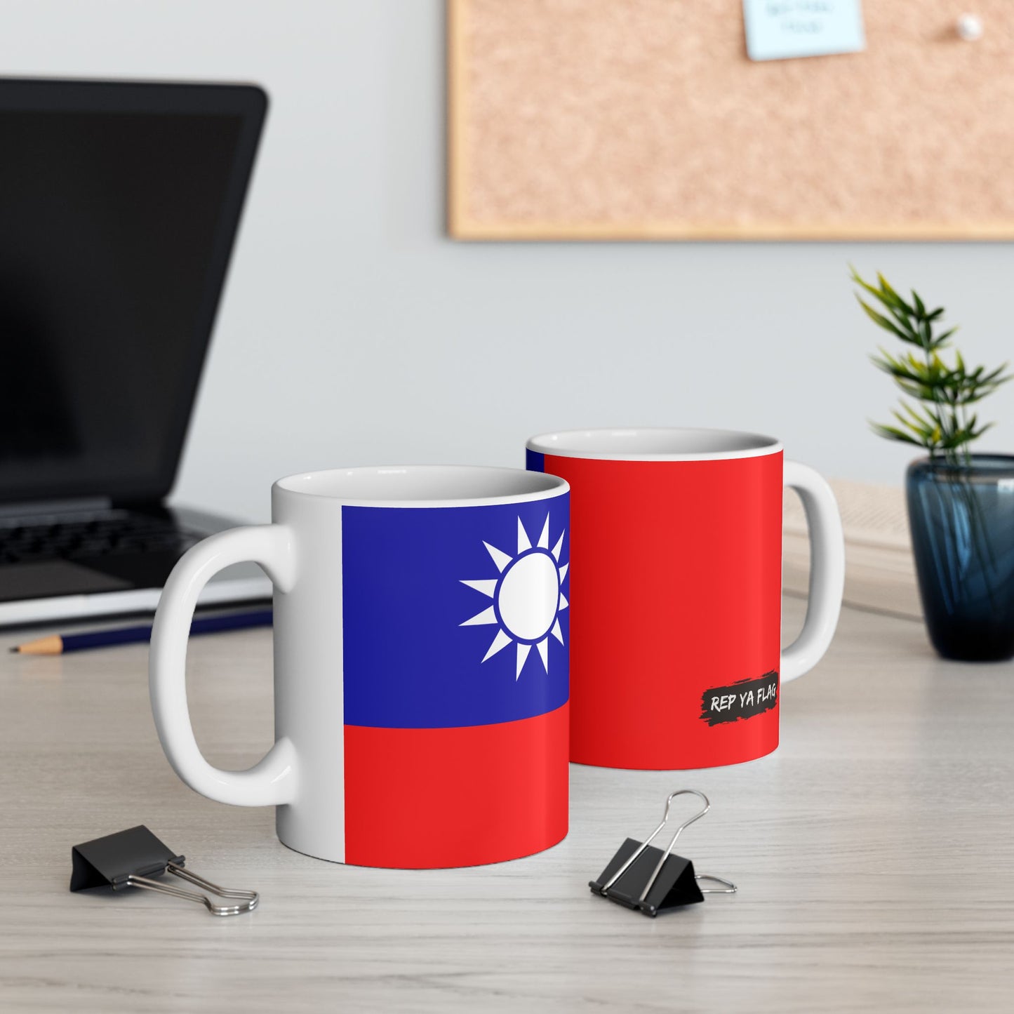 Taiwan Flag Coffee Tea Mug 11oz 15oz | Rep Ya Flag Ceramic Mug