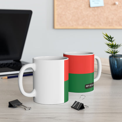 Madagascar Flag Coffee Tea Mug 11oz 15oz | Rep Ya Flag Ceramic Mug