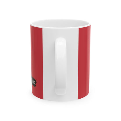 Peru Flag Coffee Tea Mug 11oz 15oz | Rep Ya Flag Ceramic Mug
