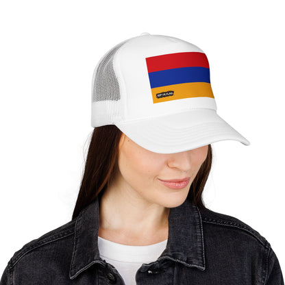 Armenia Flag Foam Trucker Hat | Armenian Pride Snapback Cap | Rep Ya Flag