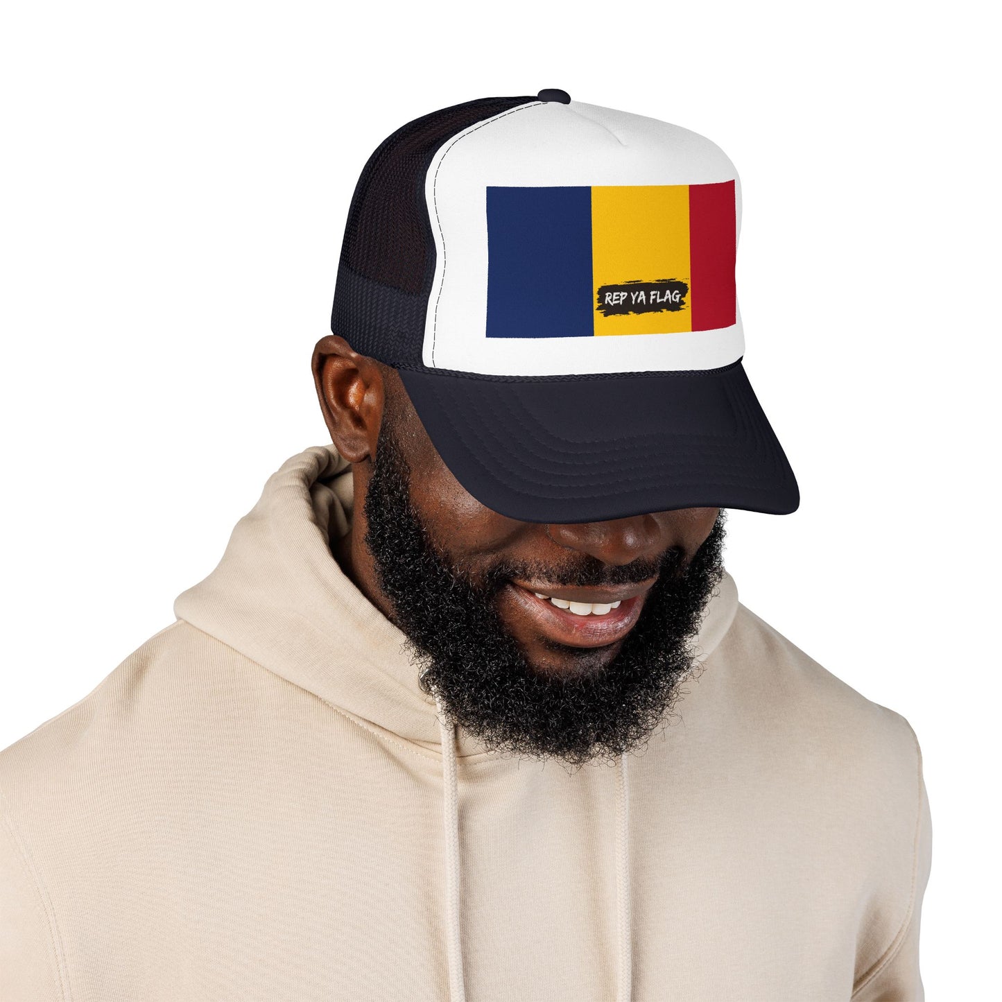 Chad Flag Foam Trucker Hat | Chadian Pride Snapback Cap | Rep Ya Flag