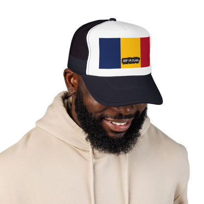 Chad Flag Foam Trucker Hat | Chadian Pride Snapback Cap | Rep Ya Flag