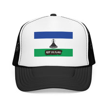Lesotho Flag Foam Trucker Hat | Basotho Pride Snapback Cap | Rep Ya Flag