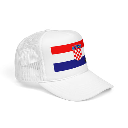 Croatia Flag Foam Trucker Hat | Croatian Pride Snapback Cap | Rep Ya Flag