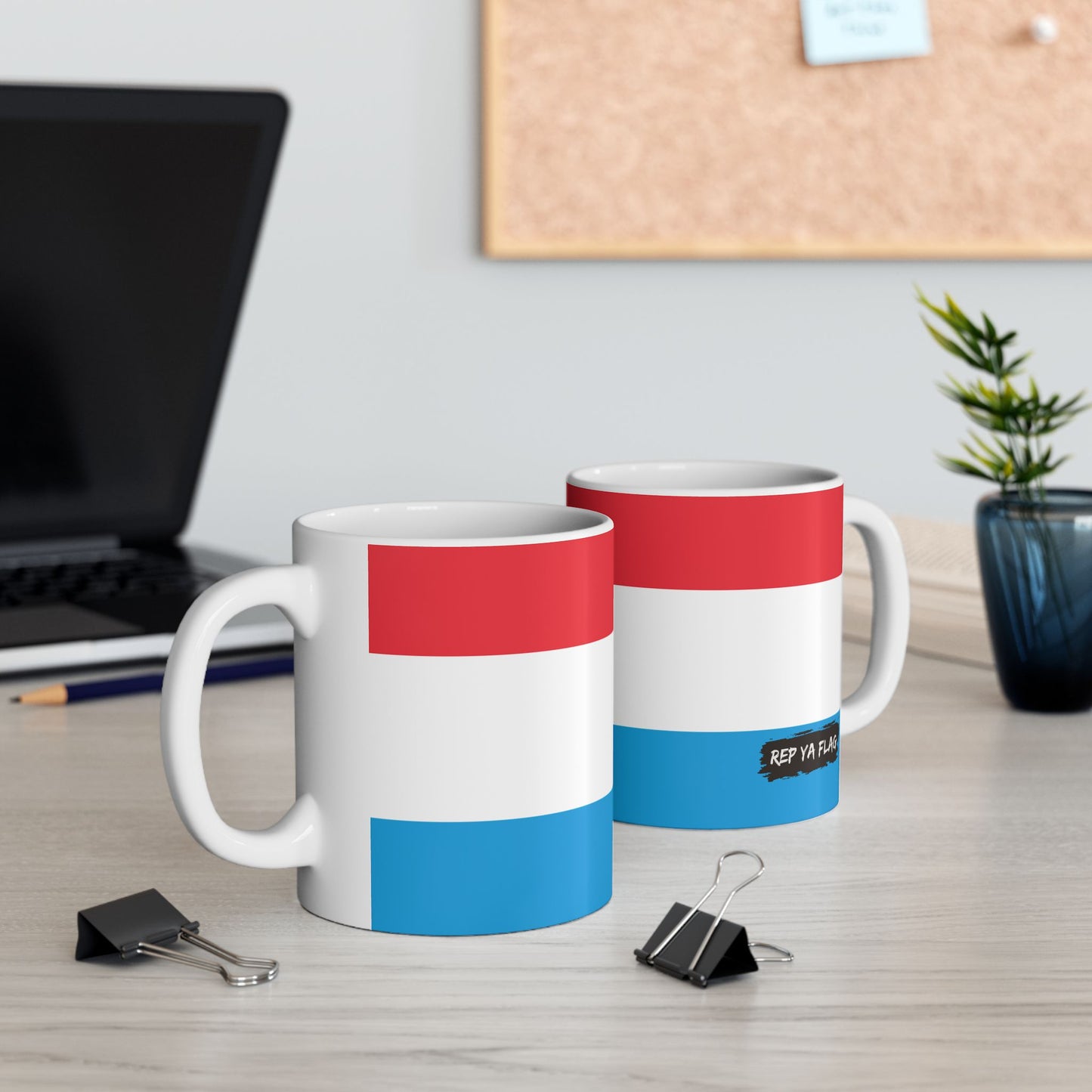 Luxembourg Flag Coffee Tea Mug 11oz 15oz | Rep Ya Flag Ceramic Mug