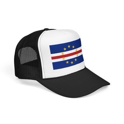 Cabo Verde Flag Foam Trucker Hat | Cape Verde Pride Snapback Cap | Rep Ya Flag