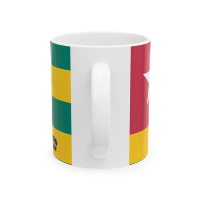 Togo Flag Coffee Tea Mug 11oz 15oz | Rep Ya Flag Ceramic Mug