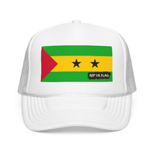 São Tomé and Príncipe Flag Foam Trucker Hat | São Toméan Pride Snapback Cap | Rep Ya Flag