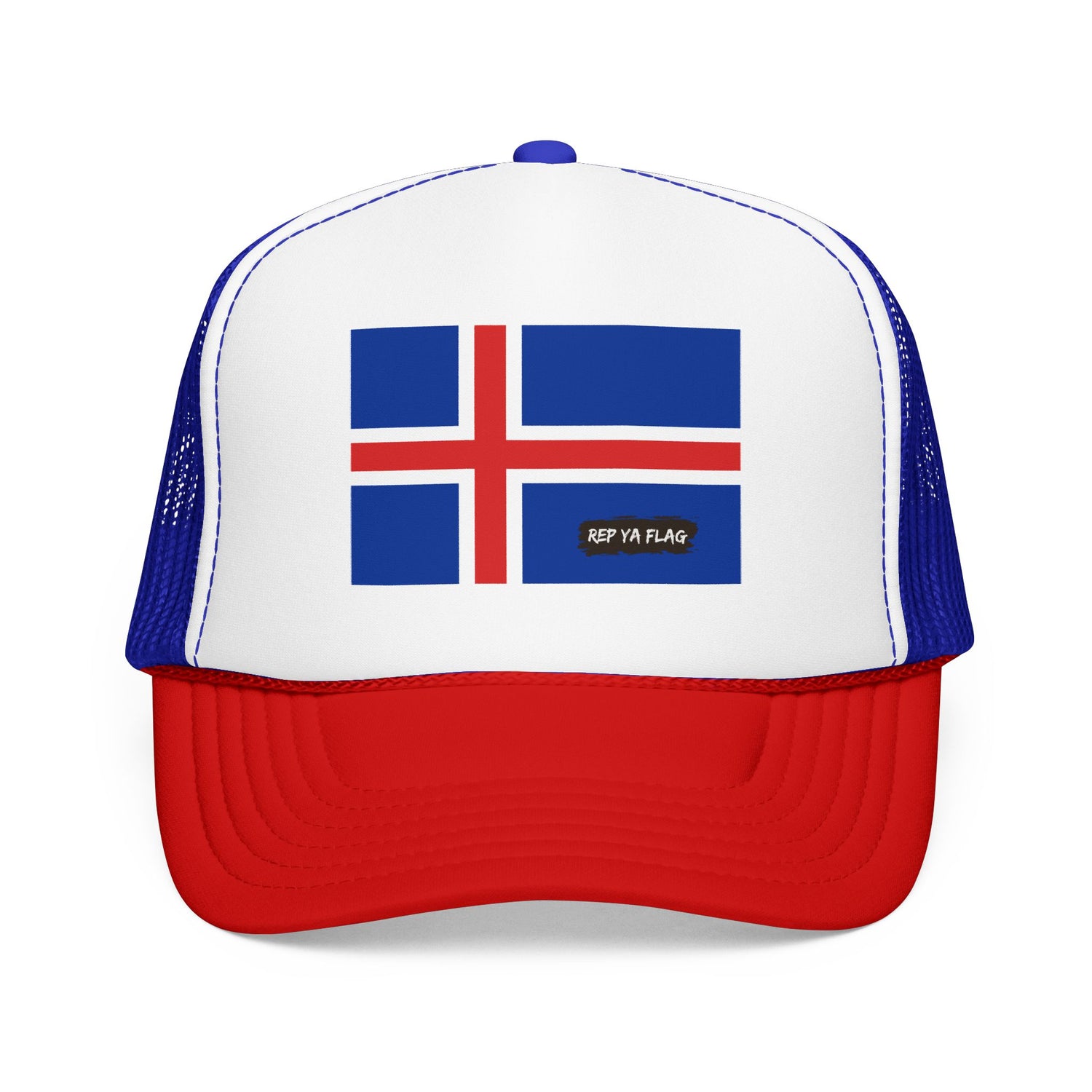 Iceland Flag Foam Trucker Hat | Iceland Pride Snapback Cap | Rep Ya Flag
