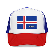 Iceland Flag Foam Trucker Hat | Iceland Pride Snapback Cap | Rep Ya Flag