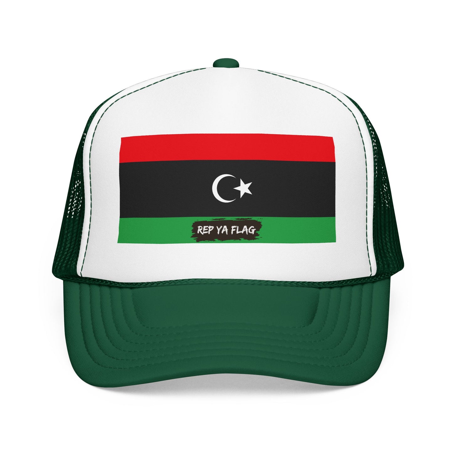 Libya Flag Foam Trucker Hat | Libyan Pride Snapback Cap | Rep Ya Flag