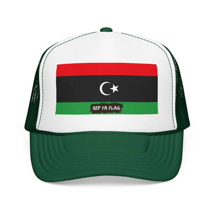 Libya Flag Foam Trucker Hat | Libyan Pride Snapback Cap | Rep Ya Flag