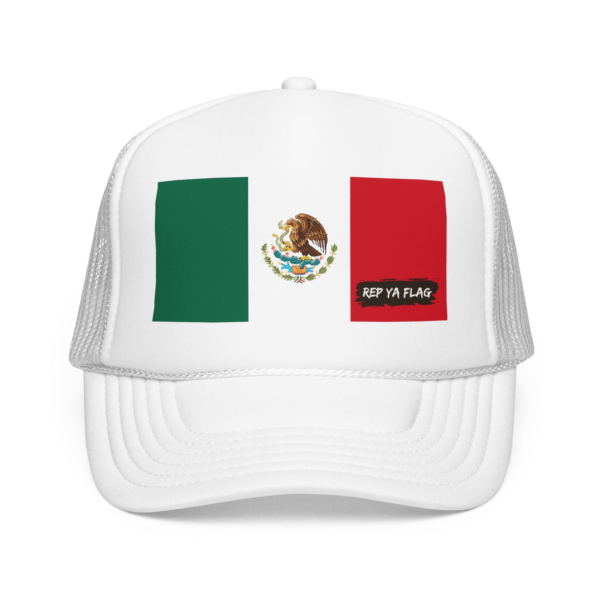 Mexico Flag Foam Trucker Hat | Mexican Pride Snapback Cap | Rep Ya Flag