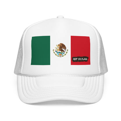 Mexico Flag Foam Trucker Hat | Mexican Pride Snapback Cap | Rep Ya Flag