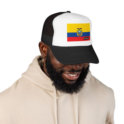 Ecuador Flag Foam Trucker Hat | Ecuadorian Pride Snapback Cap | Rep Ya Flag
