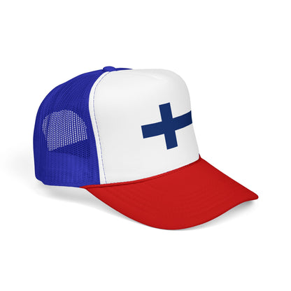 Finland Flag Foam Trucker Hat | Finnish Pride Snapback Cap | Rep Ya Flag