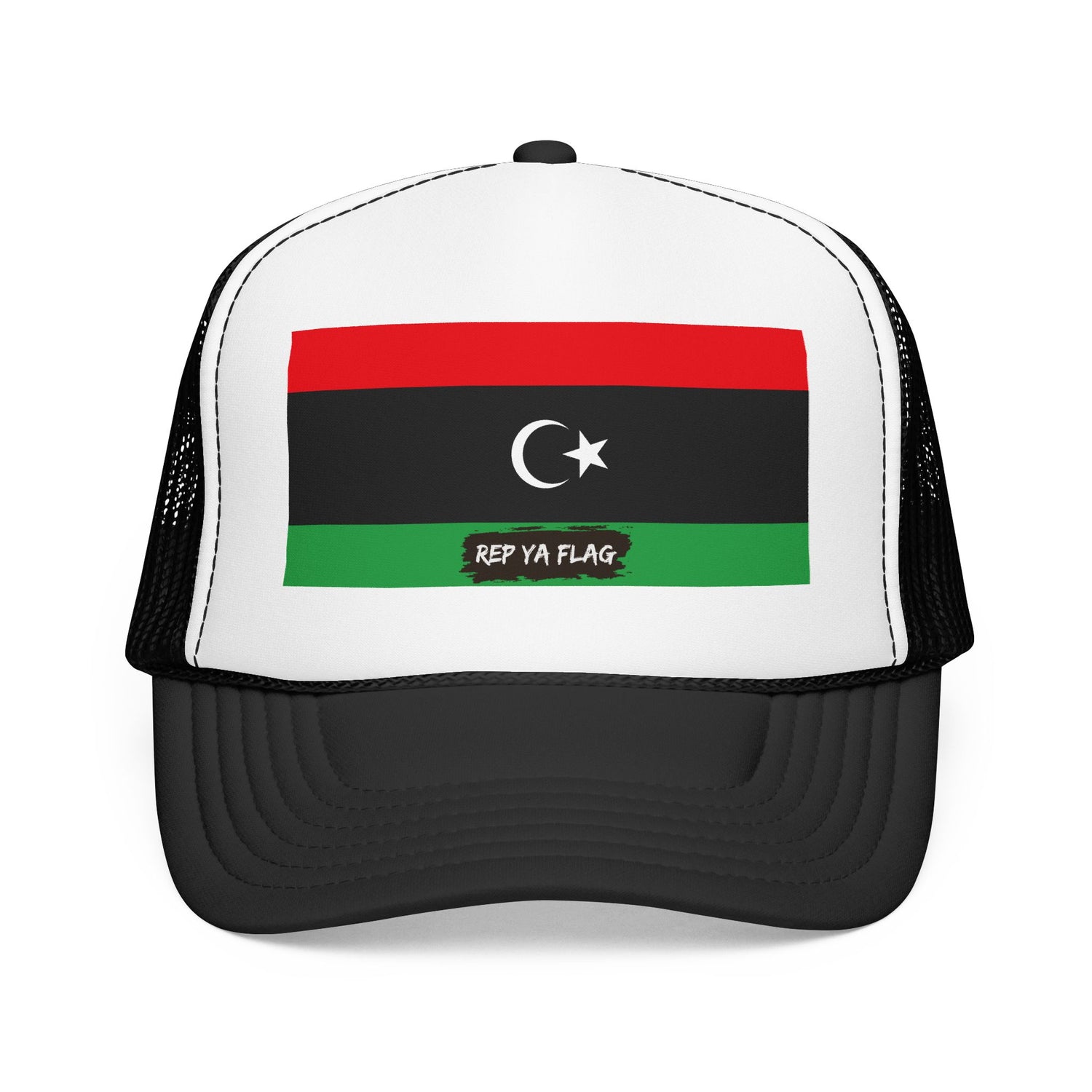 Libya Flag Foam Trucker Hat | Libyan Pride Snapback Cap | Rep Ya Flag