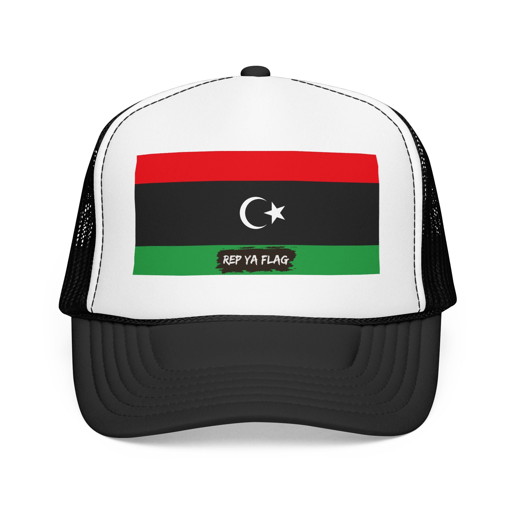 Libya Flag Foam Trucker Hat | Libyan Pride Snapback Cap | Rep Ya Flag