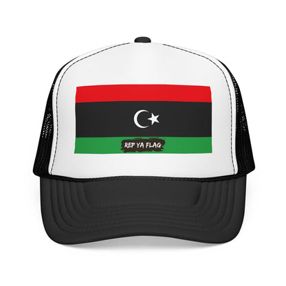 Libya Flag Foam Trucker Hat | Libyan Pride Snapback Cap | Rep Ya Flag