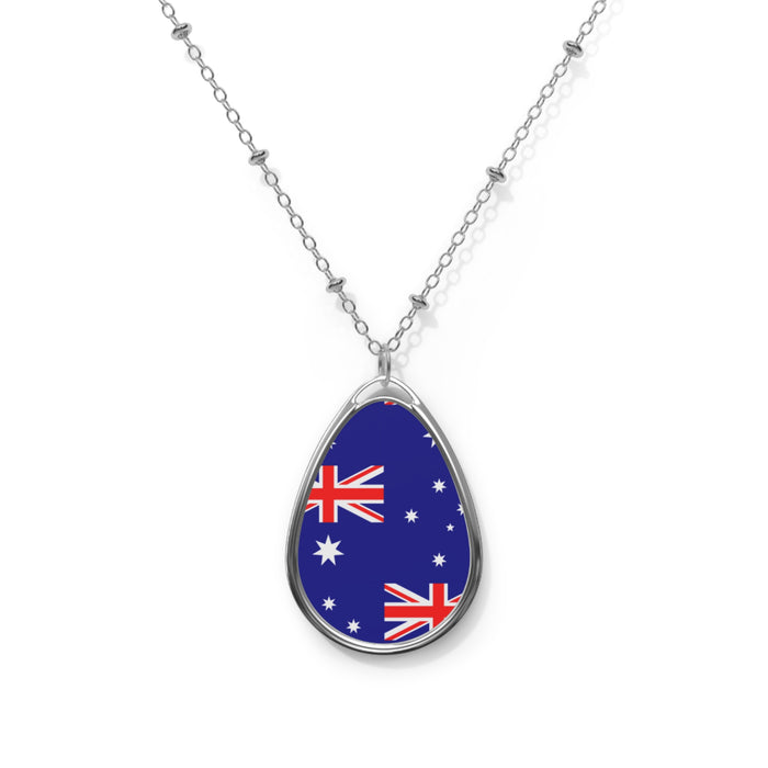 Australia Flag Oval Necklace – Australian Pride Jewelry