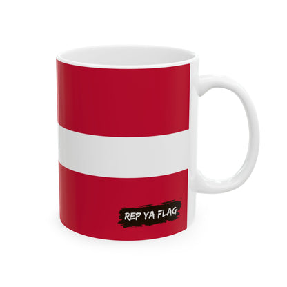 Denmark Flag Coffee Tea Mug 11oz 15oz | Rep Ya Flag Ceramic Mug