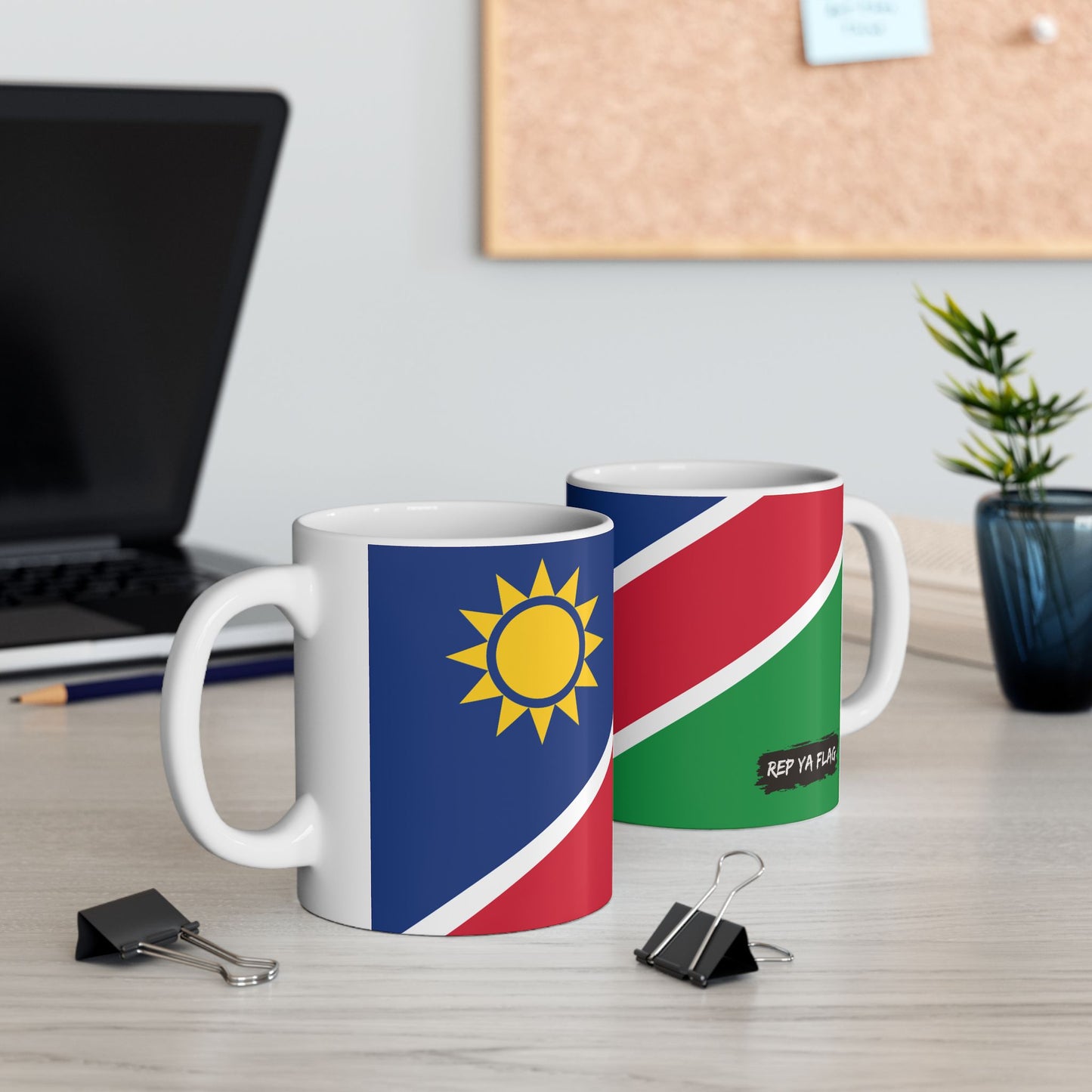 Namibia Flag Coffee Tea Mug 11oz 15oz | Rep Ya Flag Ceramic Mug