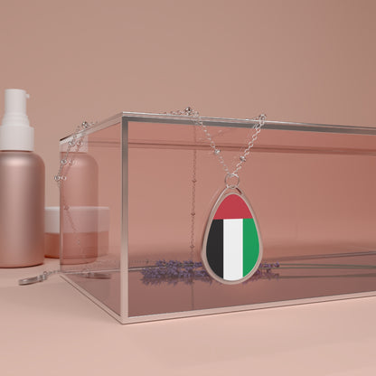 United Arab Emirates Flag Oval Necklace