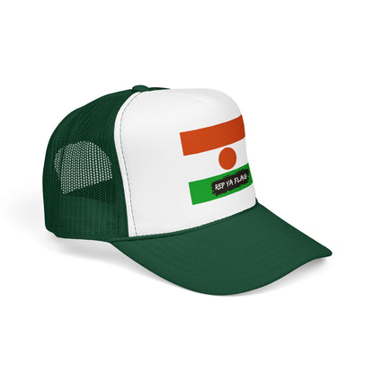 Niger Flag Foam Trucker Hat | Nigerien Pride Snapback Cap | Rep Ya Flag