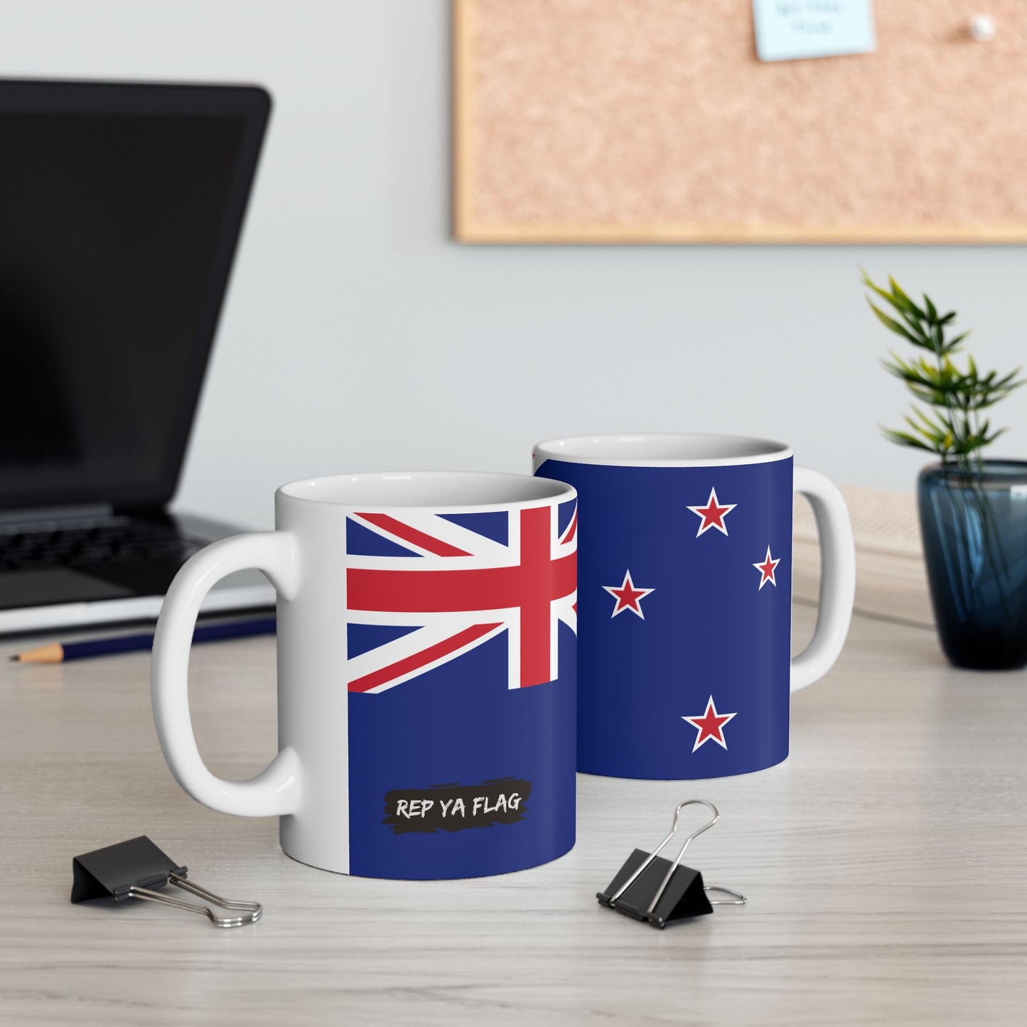 New Zealand Flag Coffee Tea Mug 11oz 15oz | Rep Ya Flag Ceramic Mug