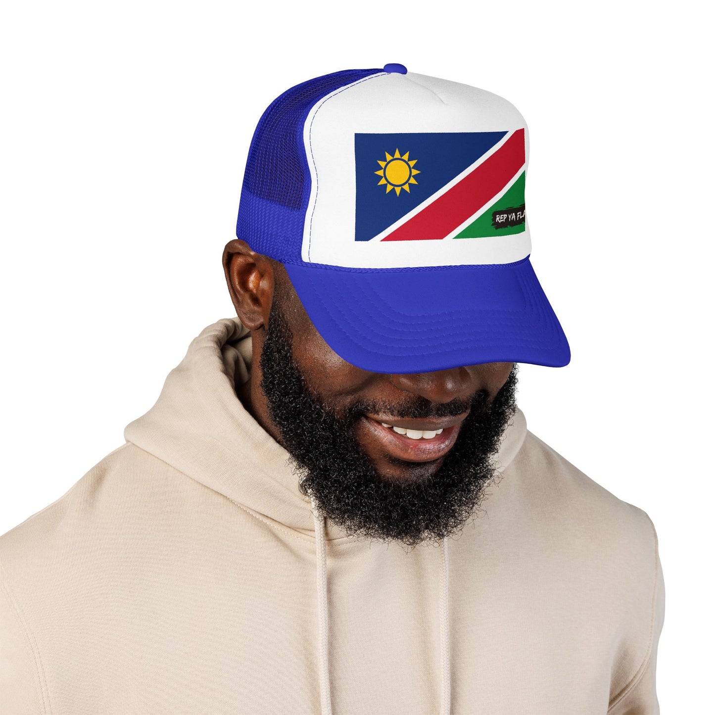 Namibia Flag Foam Trucker Hat | Namibian Pride Snapback Cap | Rep Ya Flag