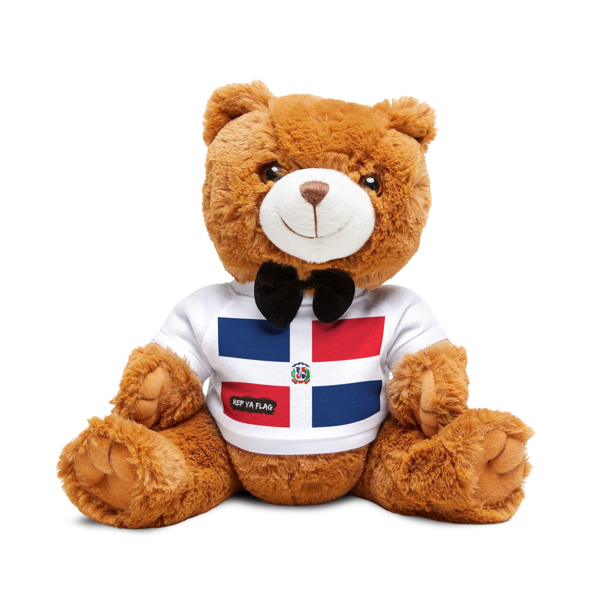 Dominican Republic Flag Teddy Bear | Dominican Heritage Plush Gift | Rep Ya Flag