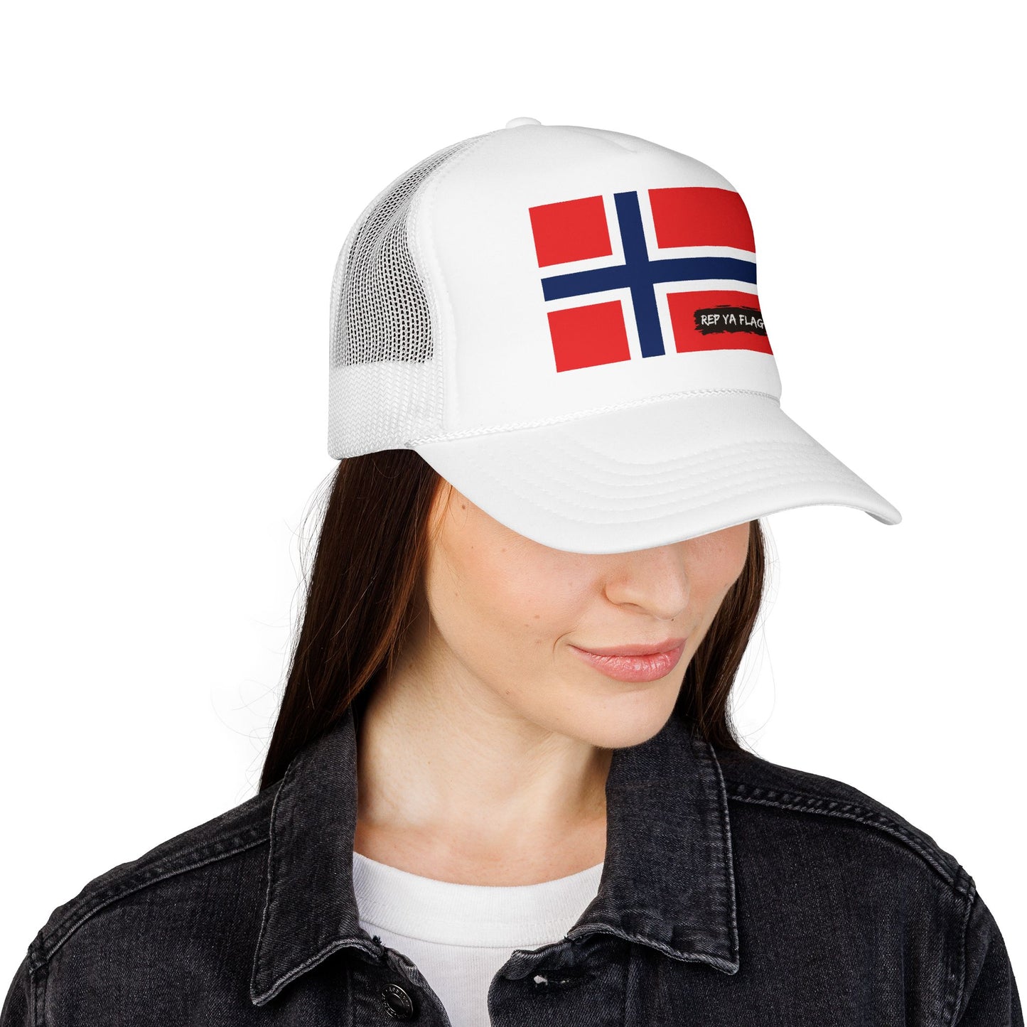 Norway Flag Foam Trucker Hat | Norwegian Pride Snapback Cap | Rep Ya Flag