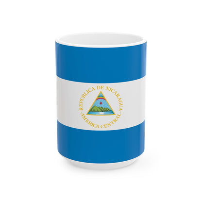 Nicaragua Flag Coffee Tea Mug 11oz 15oz | Rep Ya Flag Ceramic Mug