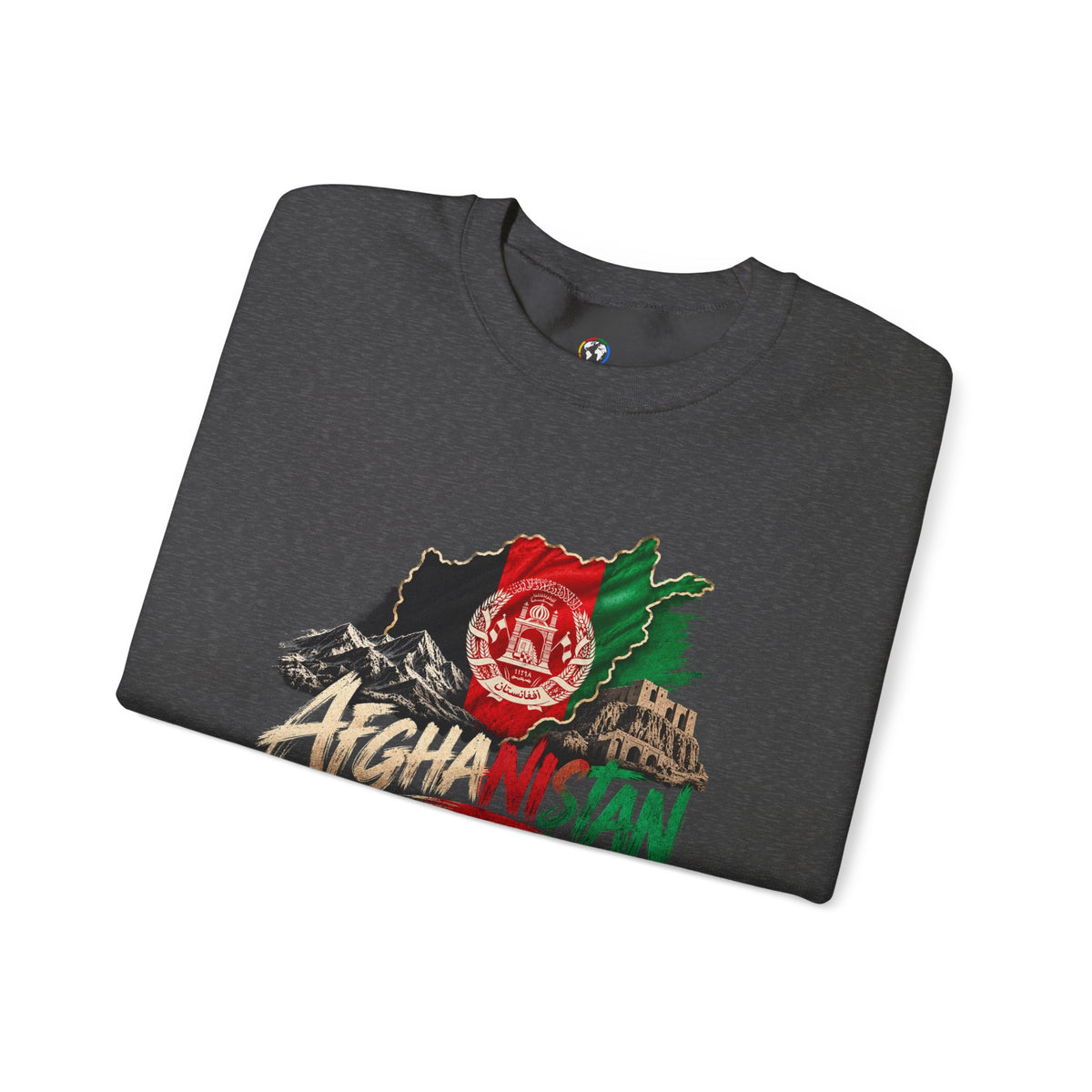 Afghanistan Flag Crewneck Sweatshirt — Patriotic Afghan Pride Sweater