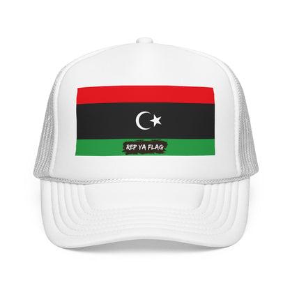 Libya Flag Foam Trucker Hat | Libyan Pride Snapback Cap | Rep Ya Flag